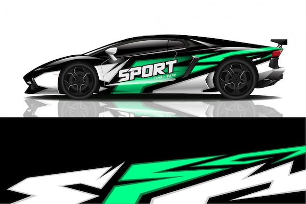 sport car decal wrap  