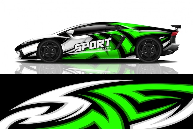 Sport car decal wrap