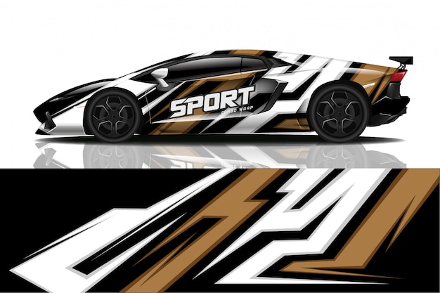 sport car decal wrap  