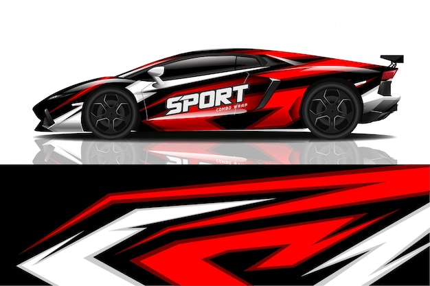 Sport car decal wrap