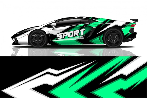 sport car decal wrap  