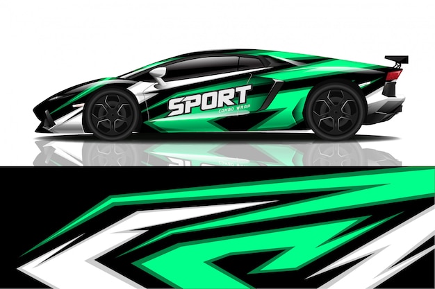 Sport car decal wrap