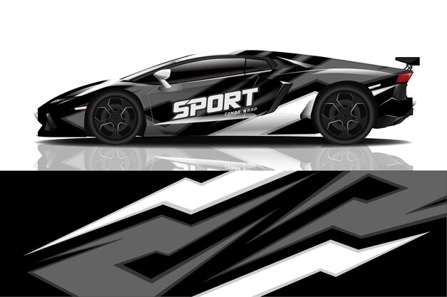 Sport car decal wrap