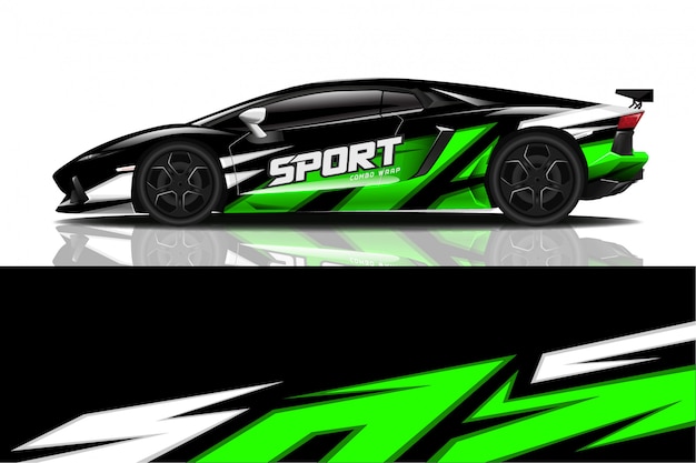 sport car decal wrap  