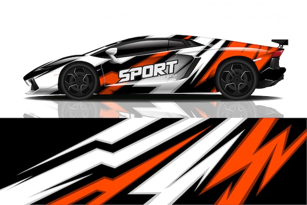 sport car decal wrap  