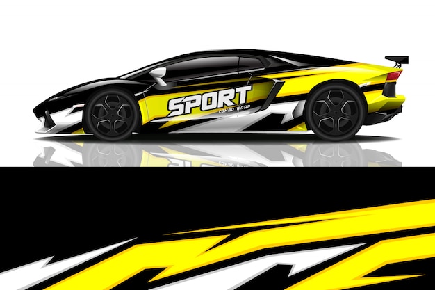 sport car decal wrap  