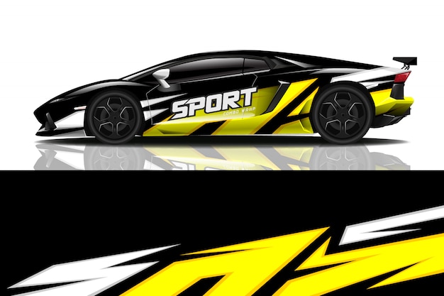 sport car decal wrap  