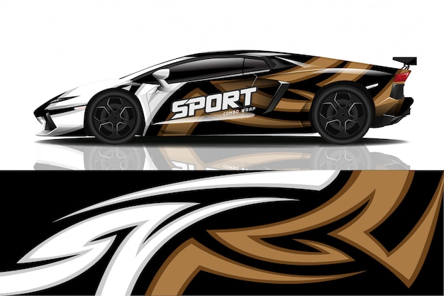 sport car decal wrap  