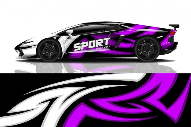 Sport car decal wrap