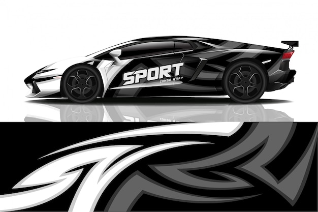 sport car decal wrap  