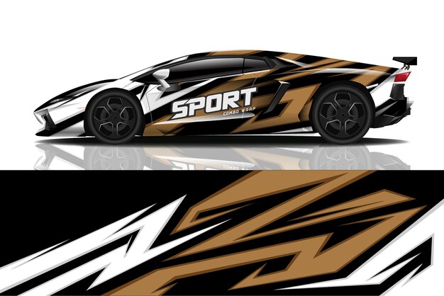 Sport car decal wrap