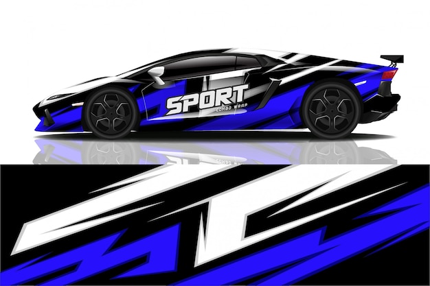 Sport car decal wrap