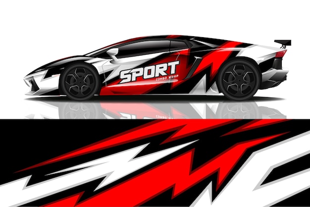 Sport car decal wrap