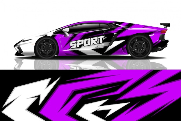 Sport car decal wrap