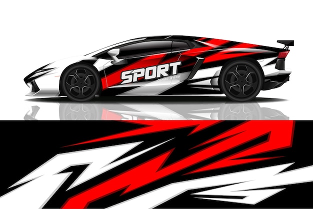 Sport car decal wrap