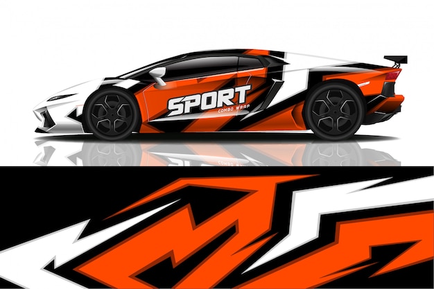 Sport car decal wrap