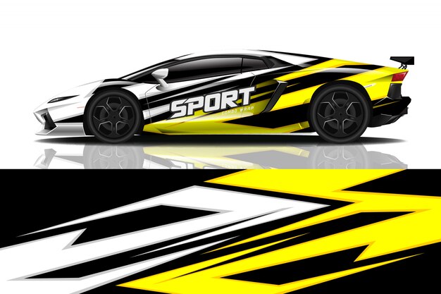 Sport car decal wrap