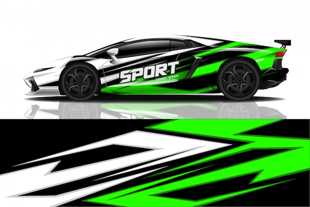 Sport car decal wrap