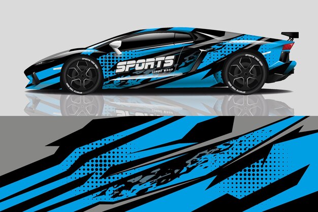 Наклейка на спортивный автомобиль