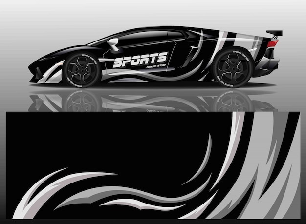 Sport car decal wrap