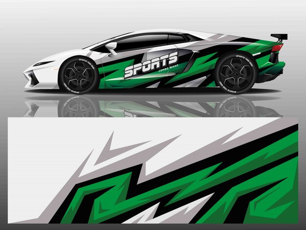 Sport car decal wrap