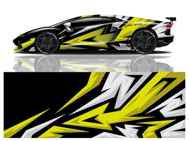 Sport car decal wrap