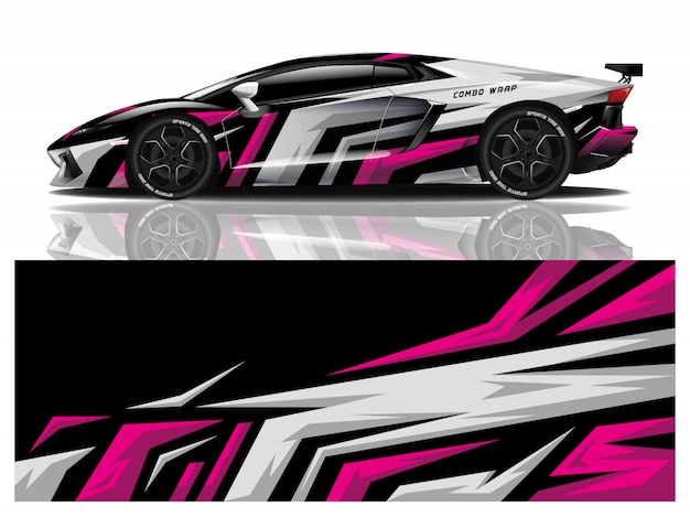 Sport car decal wrap