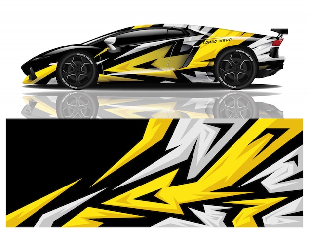 Sport car decal wrap