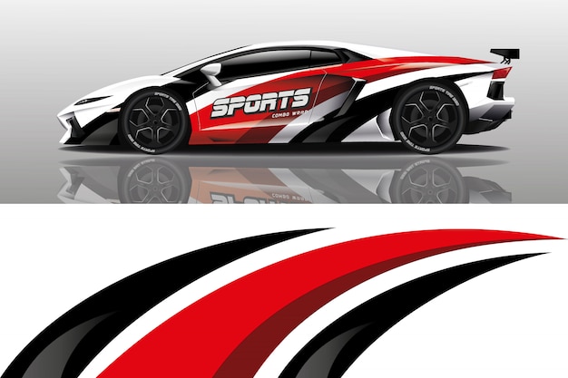 Sport car decal wrap