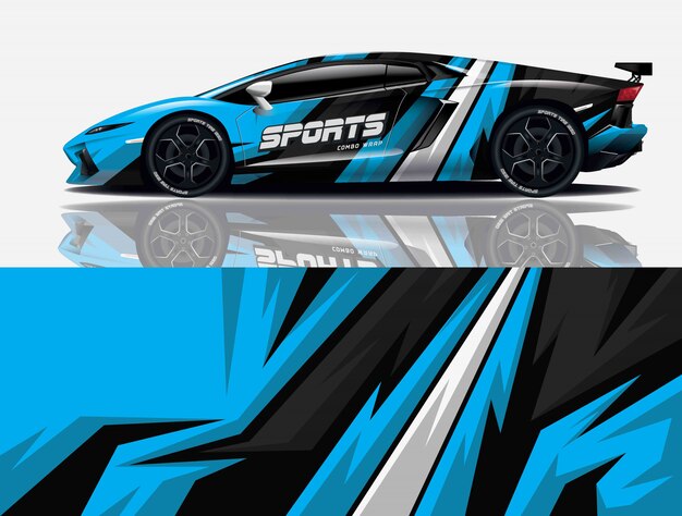 Sport car decal wrap