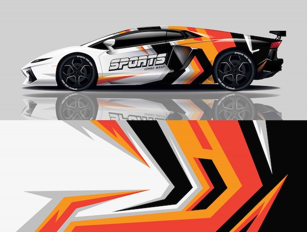 Sport car decal wrap