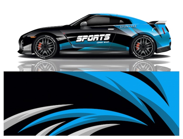 Sport car decal wrap