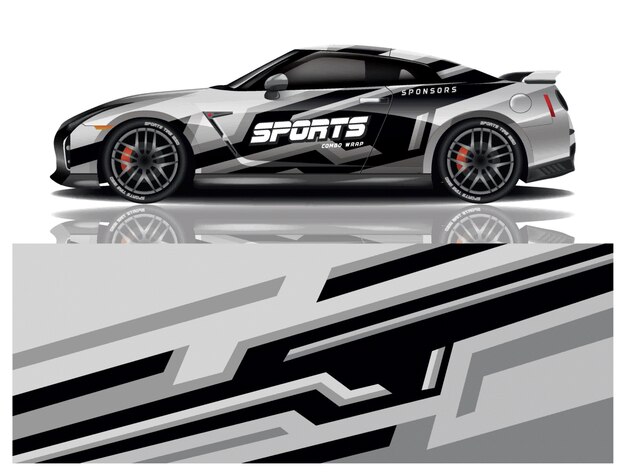 Sport car decal wrap