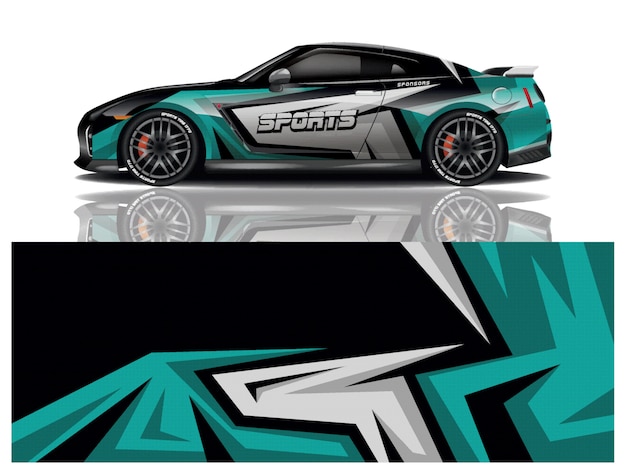 Sport car decal wrap