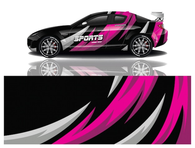 sport car decal wrap  