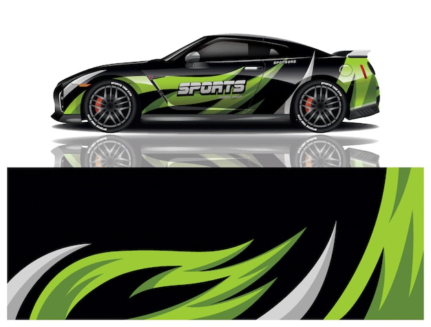 sport car decal wrap  