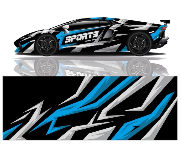 Sport car decal wrap