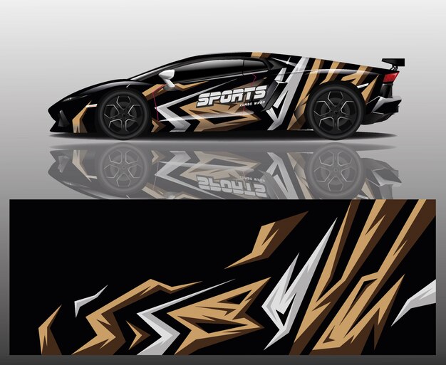 Sport car decal wrap