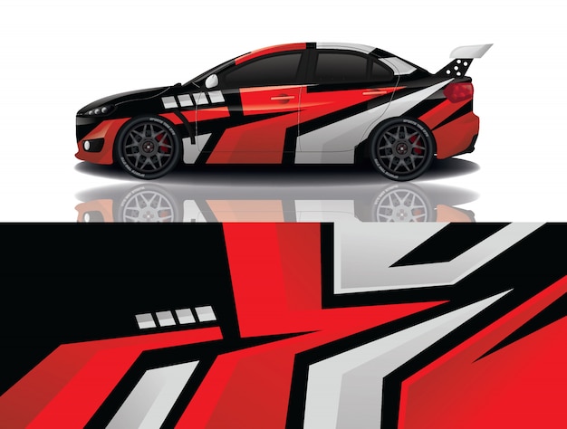 Sport car decal wrap