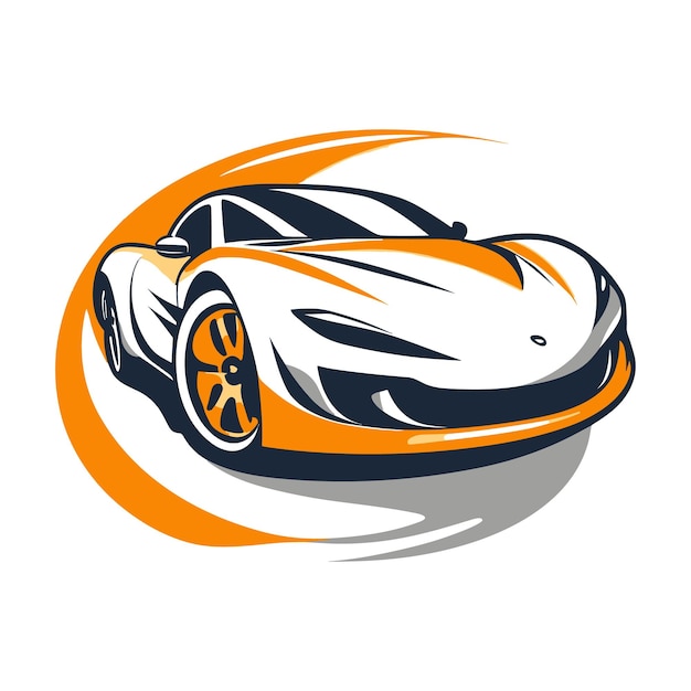 Sport car llogo design Fast car silhouette icon