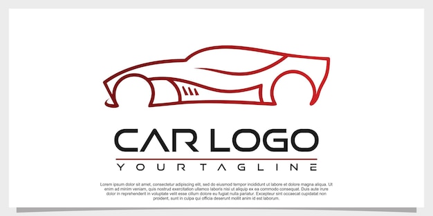 Sport car logo vector icon simple design Premium Vector