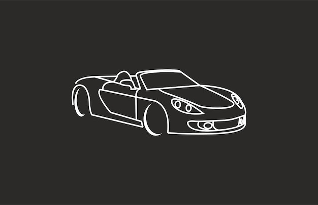 Sport Car Outline Vector Design