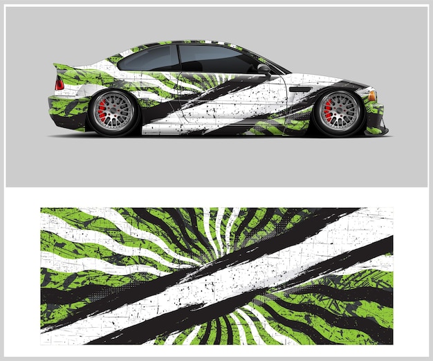 Sport car racing wrap design