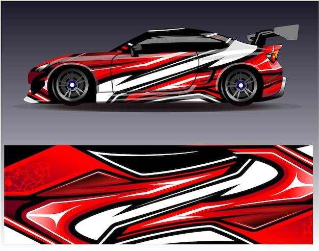 Sport car racing wrap livery design. vector design.