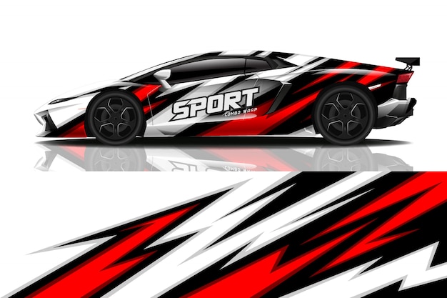 sport car wrap decal design