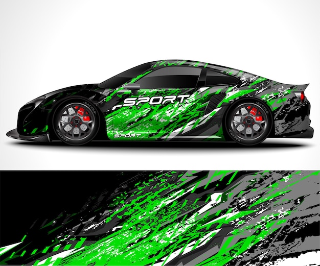 Sport car wrap design and vehicle livery