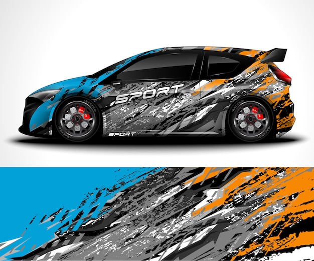 Sport car wrap design and vehicle livery