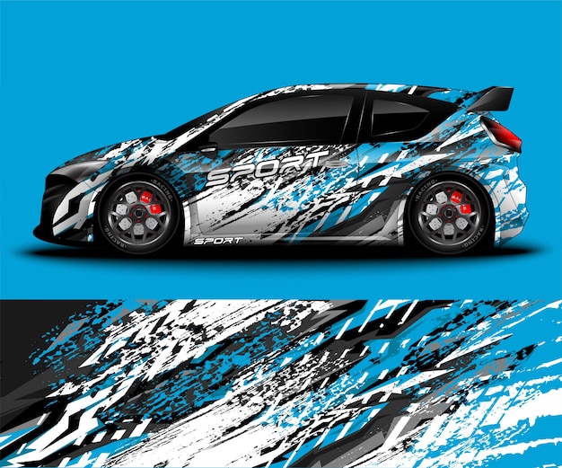 Sport car wrap design and vehicle livery