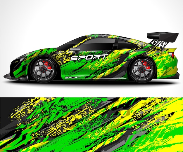 Sport car wrap design and vehicle livery