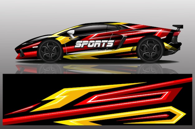 Sport car wrap design